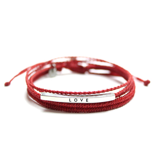 Love - Set de 2 Pulseras - Roja