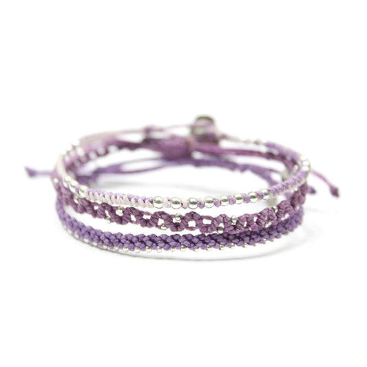 Sorority - Set de 3 Pulseras - Morado