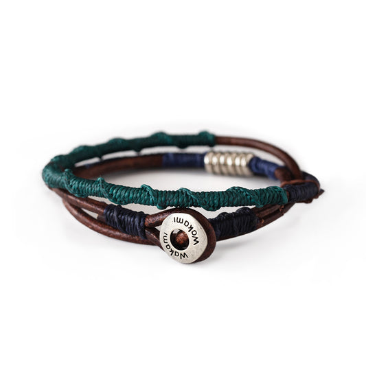 Alcanzando - pulsera/collar - cafe