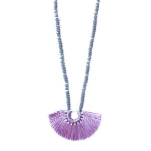 Fan Necklace - Light Purple