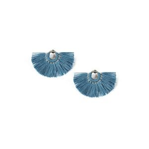 Fan Earrings - Light Blue